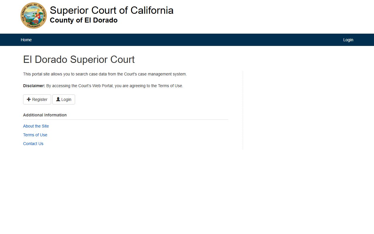 El Dorado County court citation portal