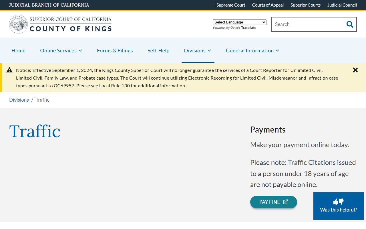 Kings County Superior Court Traffic Division