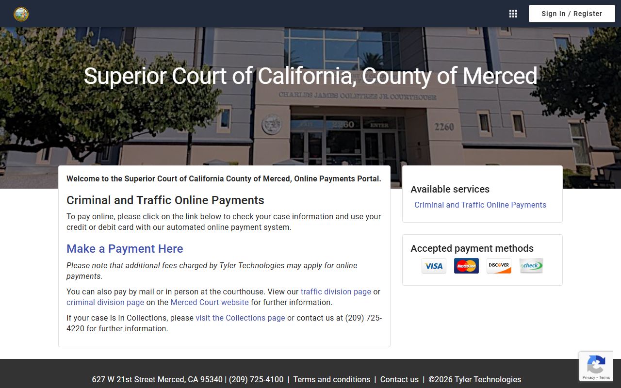 Merced County online payment portal