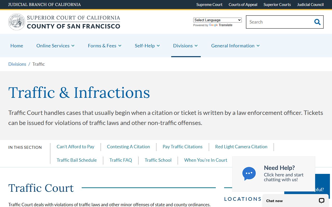 San Francisco Superior Court Traffic Division
