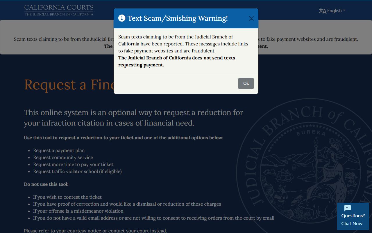 MyCitations statewide portal for California traffic tickets